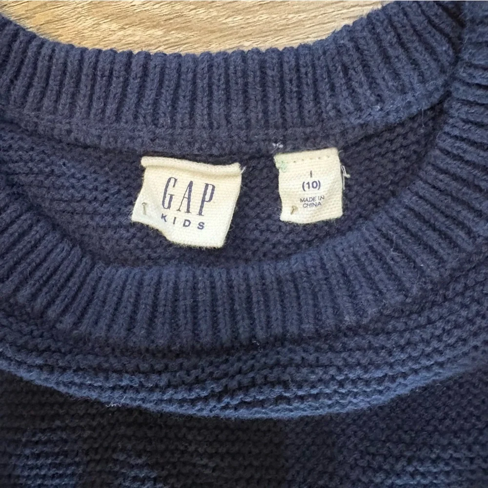 GAP Kids Navy and White Striped Dress Sz 10 Preppy Classic Sailorcore Cozy EUC‌